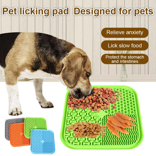 Pet Silicone Mat Feeding Bowl Slow Food Bowl Non Slip Mat Suitable For Small And Medium-Sized Puppies And Cats Pet Dining Plates